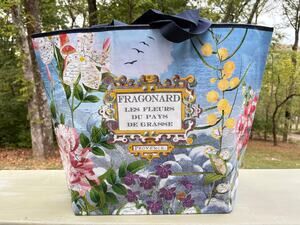 NWT Fragonard Paris Floral Tote Bag Les Fleurs Du Pays De Grasse Gift Set